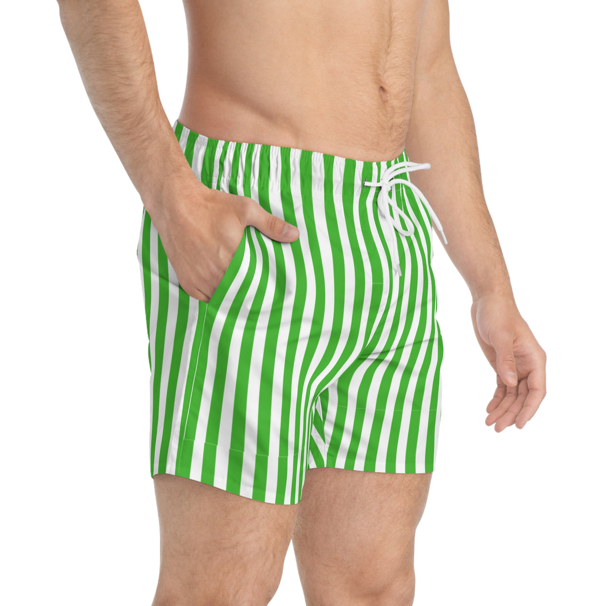 Green Striped Shorts