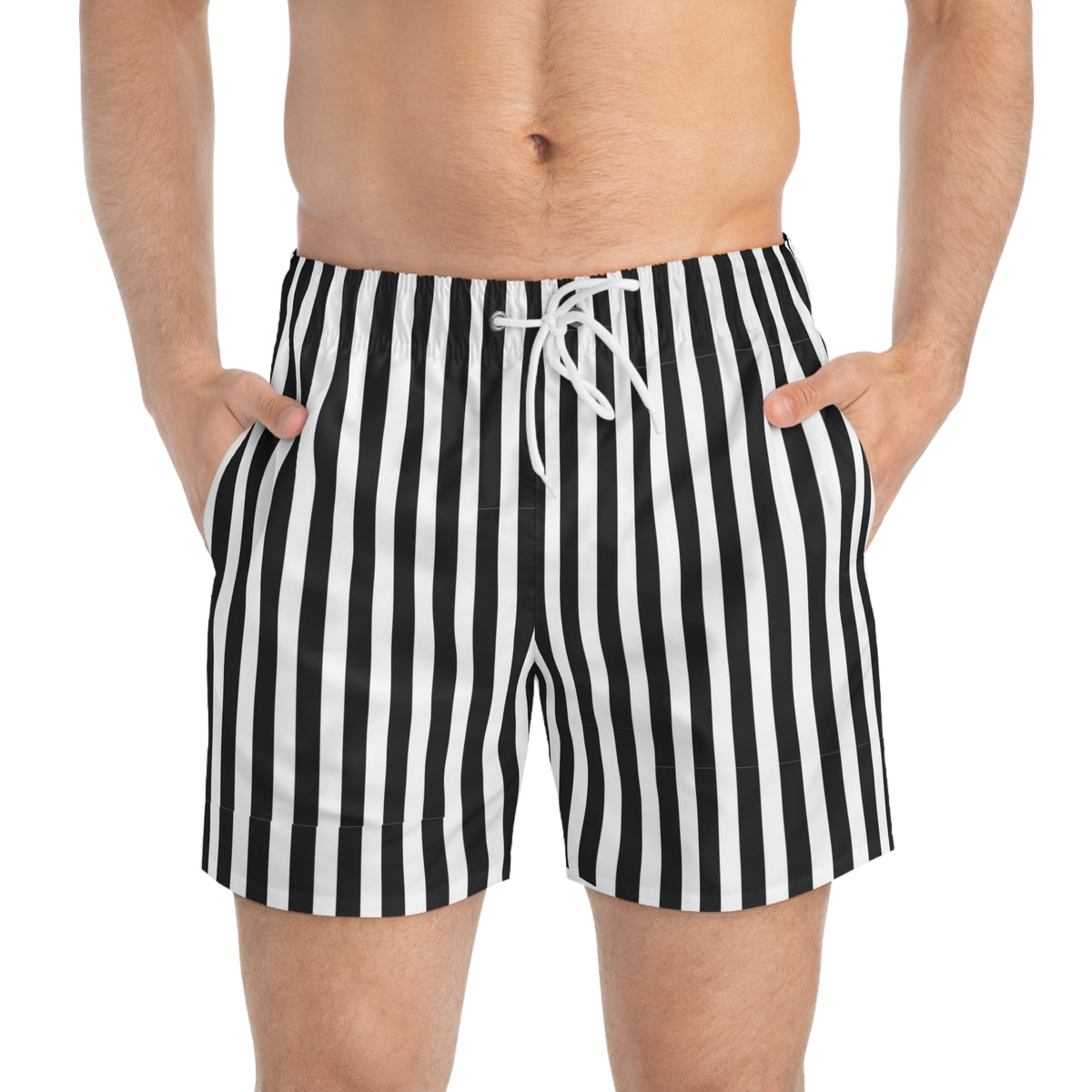 Black Striped Shorts