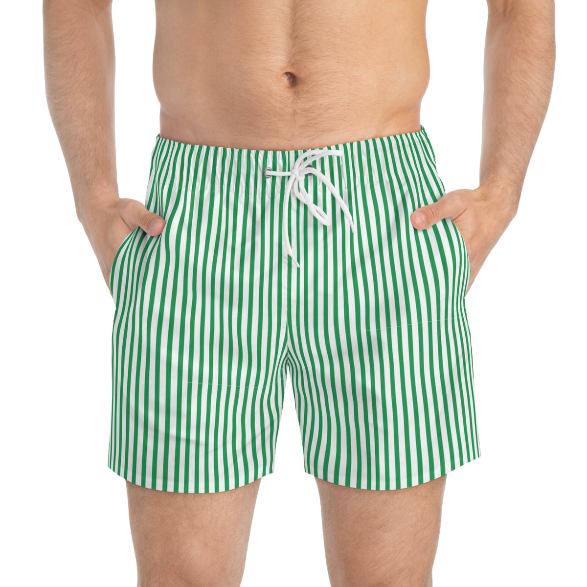 Green Striped Shorts