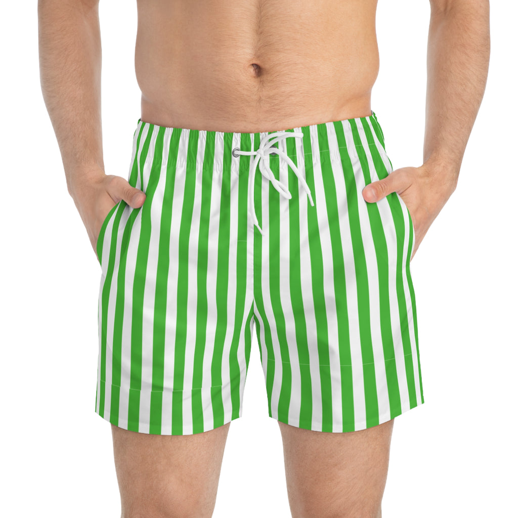 Green Striped Shorts