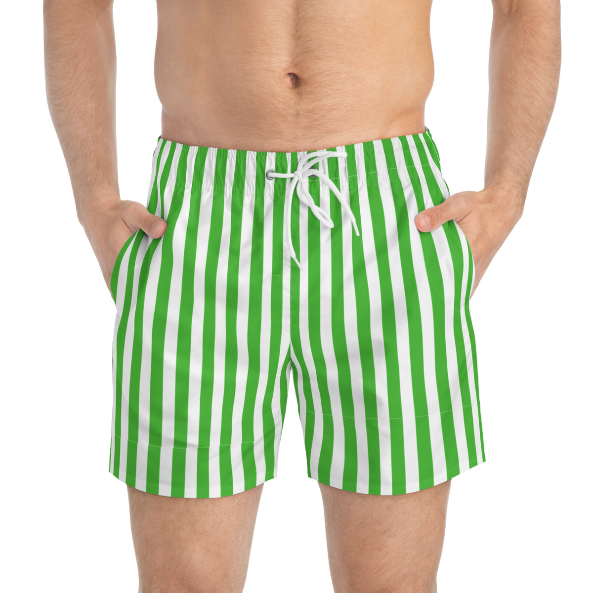 Green Striped Shorts