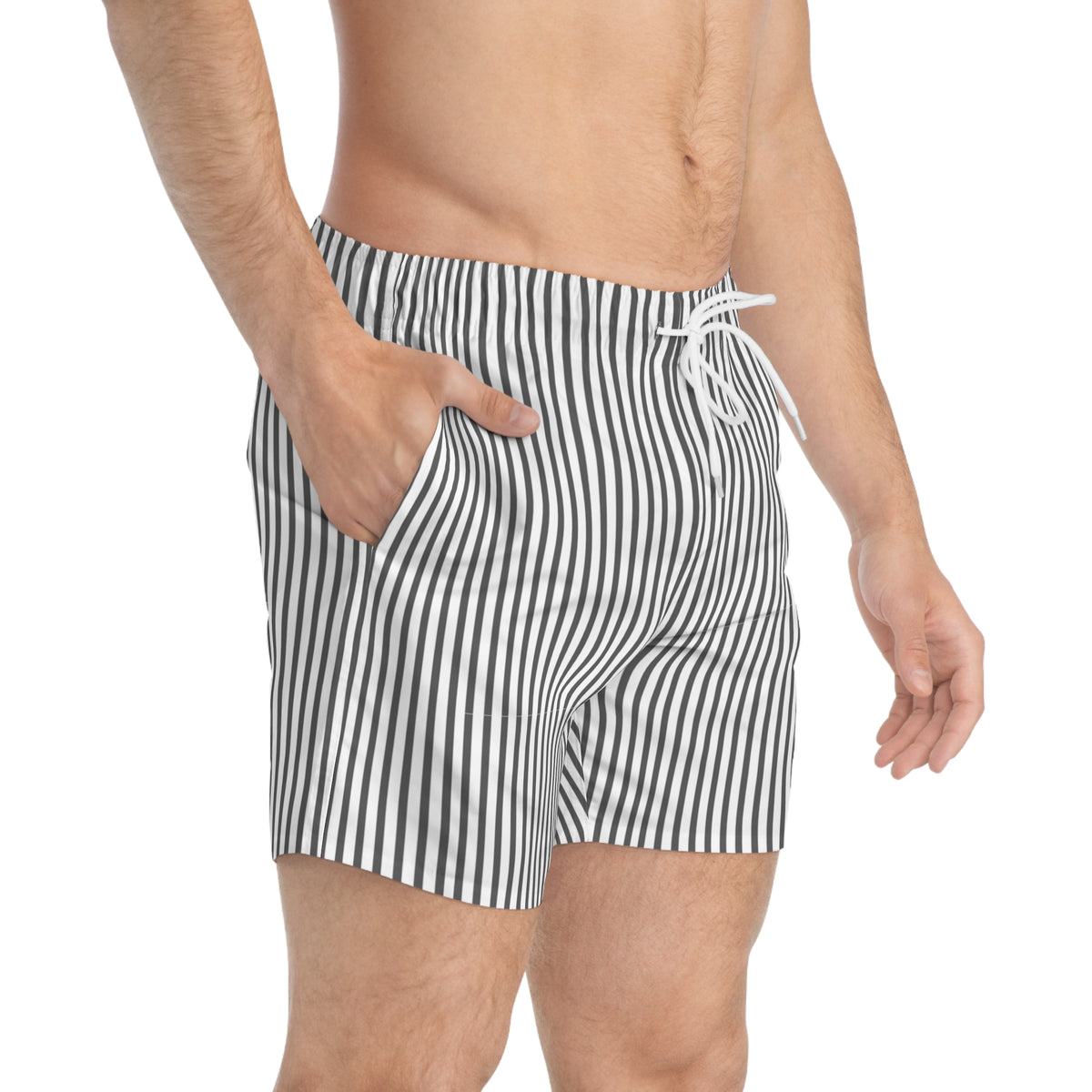 Black Striped Shorts