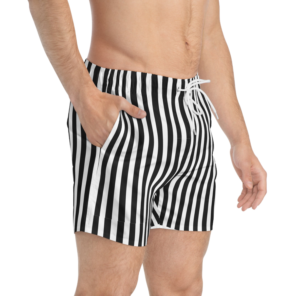 Black Striped Shorts